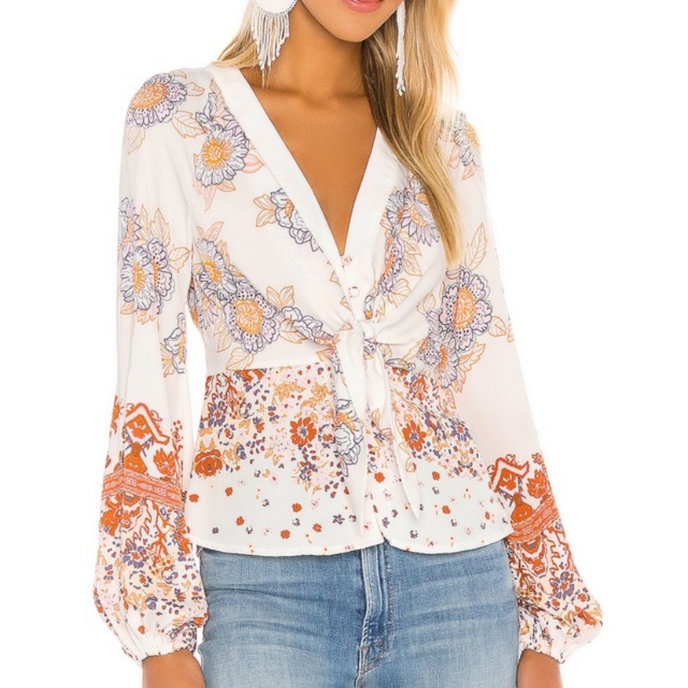 Free People Run Free Blouse in White!!
